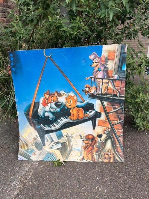 Grote Disney poster/plaat, vintage!, Verzamelen, Posters, Zo goed als nieuw, Film en Tv, Rechthoekig Staand, Ophalen