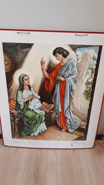 Te koop 24 bijbelse schoolplaten .  beschikbaar voor biedingen