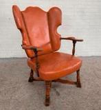Fauteuil oude Theo Ruth Artifort eiken lederen fauteuil, Huis en Inrichting, Fauteuils, Ophalen of Verzenden