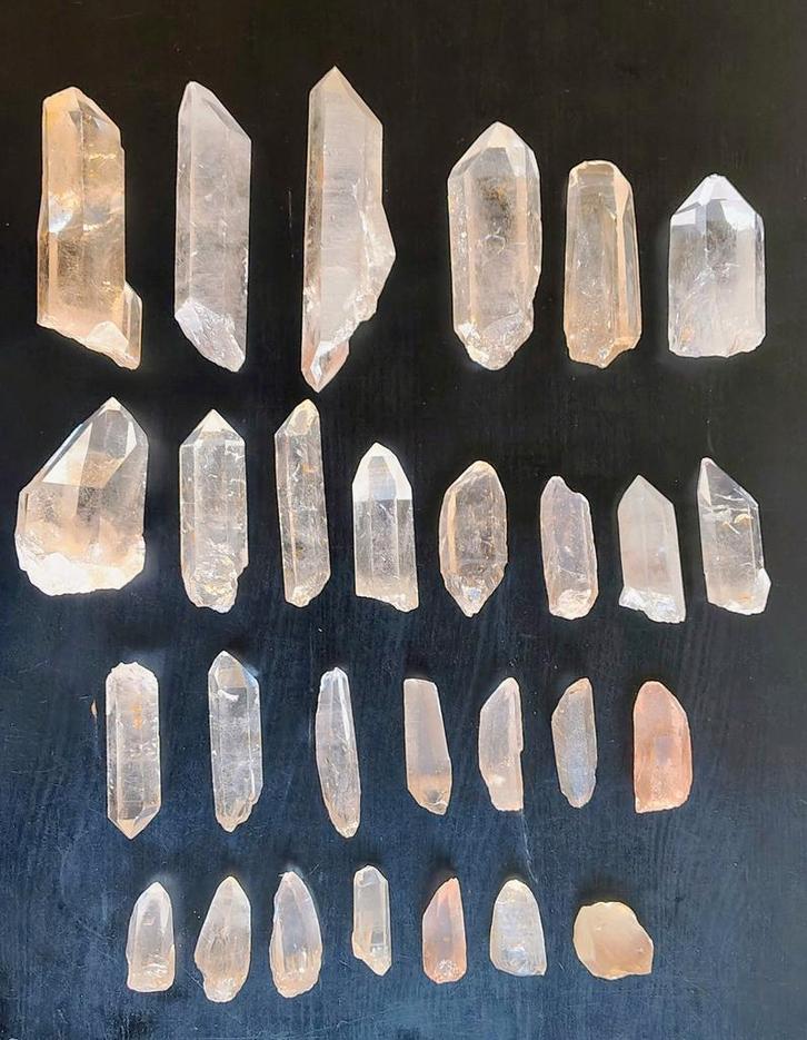 BRAZILIAANSE LEMURIAN KWARTS KRISTALLEN, Verzamelen, Mineralen en Fossielen, Mineraal, Ophalen of Verzenden