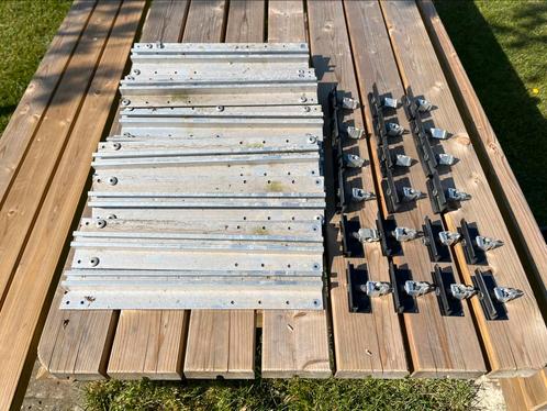 Complete bevestigingsset voor 8 zonnepanelen: rails en klem, Doe-het-zelf en Verbouw, IJzerwaren en Bevestigingsmiddelen, Zo goed als nieuw