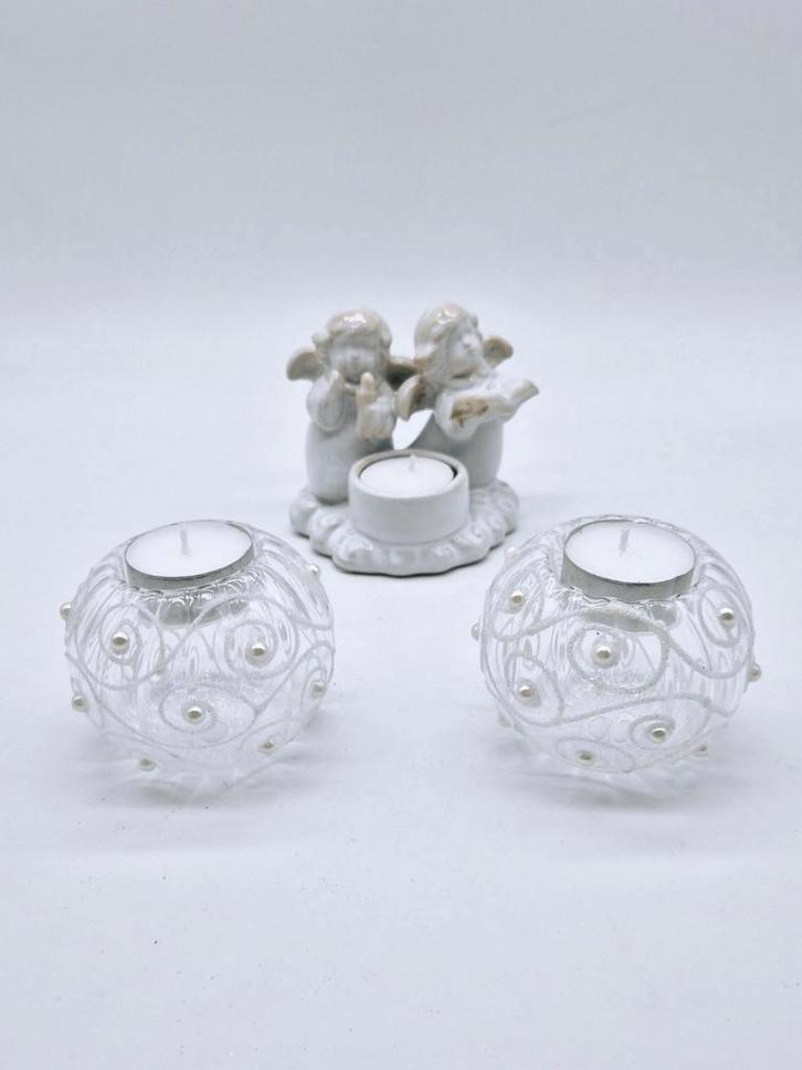 Waxinelichthouders set - Kerstdecoratie, Huis en Inrichting, Woonaccessoires | Kandelaars en Kaarsen, Minder dan 25 cm, Overige materialen