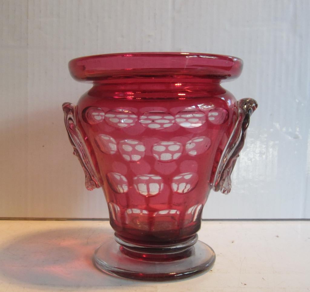 Antieke geslepen kristallen vaas, St Louis?, Antiek en Kunst, Antiek | Glas en Kristal, Verzenden