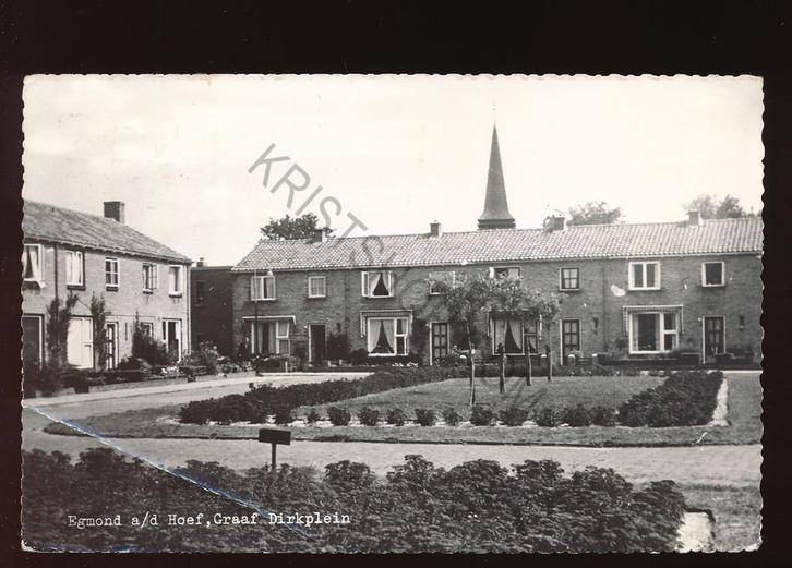 Egmond a/d Hoef - Graaf Dirkplein [KRST009-2442, Verzamelen, Ansichtkaarten | Nederland, Gelopen, Noord-Holland, 1940 tot 1960