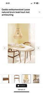 2 Caddo Eetkamerstoelen Lasse, Huis en Inrichting, Stoelen, Ophalen, Bruin, Zo goed als nieuw, Eén