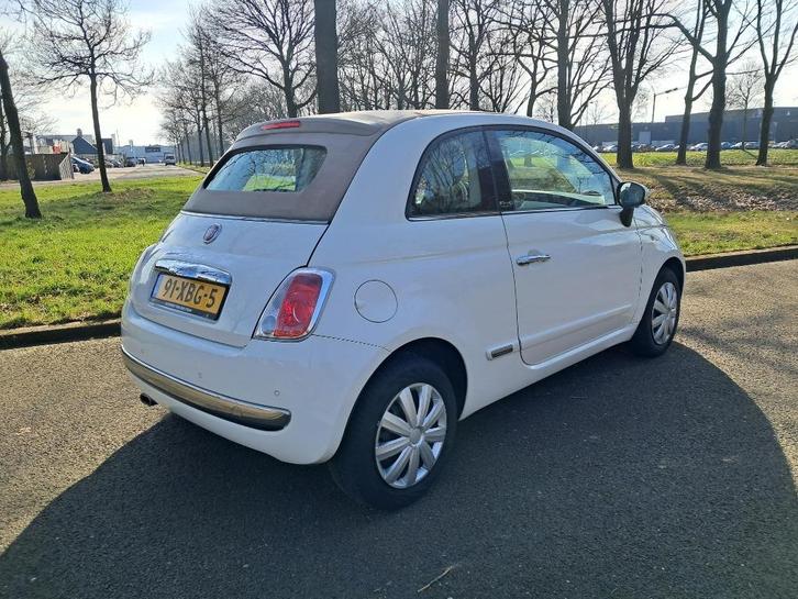 Fiat 500 1.2 C 2012 Wit  Cabrio airco APK elektr ramen, Auto's, Fiat, Bedrijf, ABS, Boordcomputer, Centrale vergrendeling, Elektrische buitenspiegels