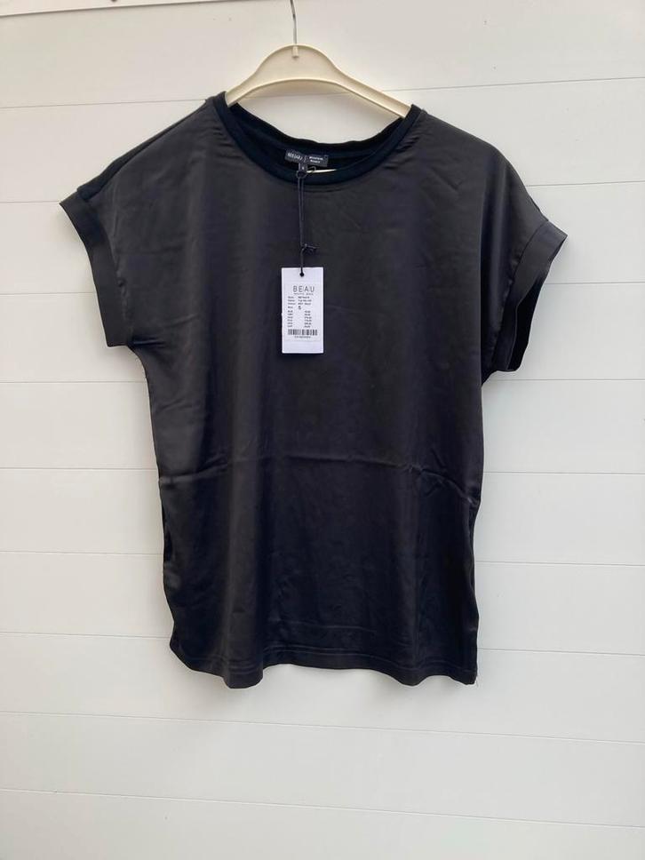 Nieuwe Zwarte satijnlook dames   top - Maat S, Kleding | Dames, Tops, Nieuw, Maat 36 (S), Zwart, Korte mouw, Ophalen of Verzenden