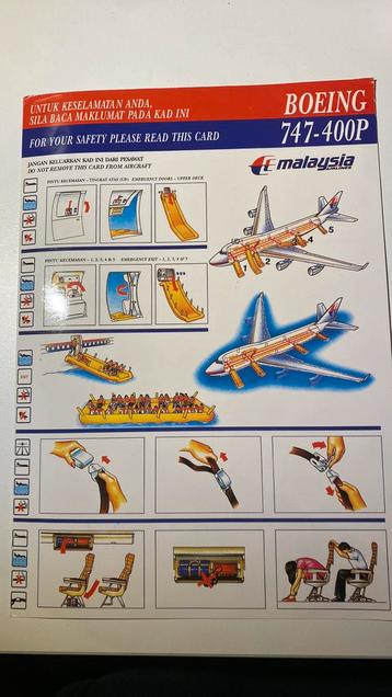Safety card Malaysia 747-4P