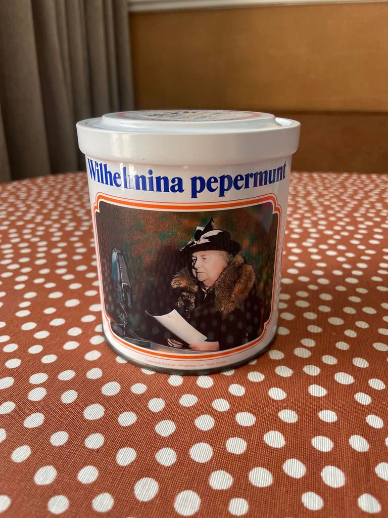Blik Wilhelmina pepermunt Fortuin 50 jaar bevrijding, Verzamelen, Ophalen of Verzenden, Zo goed als nieuw, Nederland, Overige typen