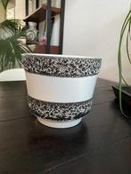 Grote witte vintage fat lava bloempot, Tuin en Terras, Bloempotten, Ophalen, Gebruikt, Rond, Binnen