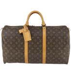 Louis Vuitton Keepall Vintage Travel Bag 50, Verzenden, Gebruikt, Bruin, Handtas