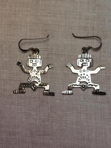 Oorhangers, Sterling zilver, Origineel Azteeks design beschikbaar voor biedingen