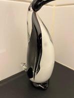 Glazen Pinguin Zwart Wit Handgeblazen 19cm, Gebruikt, Ophalen of Verzenden, Dier