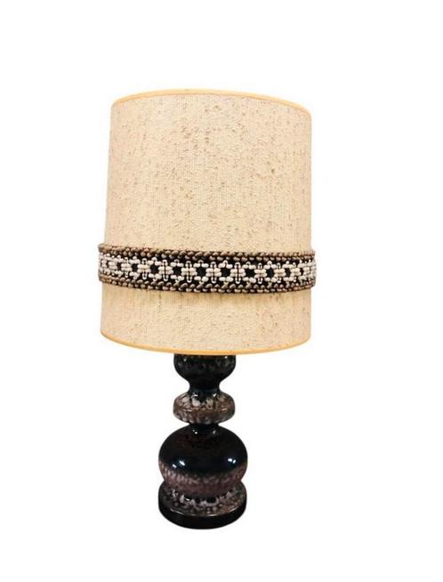 Vintage keramieken tafellamp jaren 60 lamp west-germany, Antiek en Kunst, Antiek | Lampen, Ophalen of Verzenden