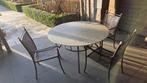 Tuinset met 4 stoelen, Tuin en Terras, Tuinsets en Loungesets, Ophalen, Gebruikt, Overige materialen