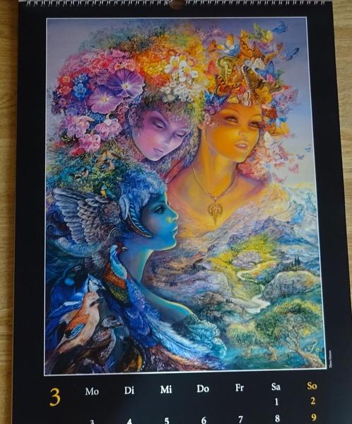 Kalender – Fantasia – Josephine Wall – 2008 Poster Calendar, Antiek en Kunst, Kunst | Tekeningen en Foto's, Ophalen of Verzenden