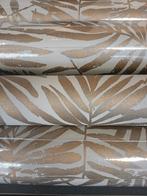 Behang palmbladeren greige / goud 31366 106 cm breed!, Ophalen of Verzenden, Minder dan 10 m²