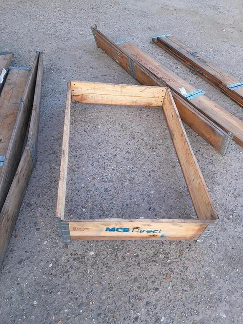 palletranden moestuin plantenbak opzetranden, Tuin en Terras, Bloembakken en Plantenbakken, Zo goed als nieuw, Hout, Balkon, Tuin