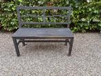 leuk 2 persoons houten bankje 115 cm, Ophalen, Gebruikt, Minder dan 75 cm, Tweepersoons