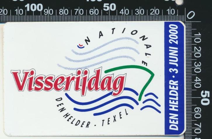 Sticker: Nationale Visserijdag 2000 - Den Helder - Texel, Verzamelen, Stickers, Zo goed als nieuw, Bedrijf of Vereniging, Ophalen of Verzenden
