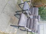 Eetkamerstoelen, echt leer, Huis en Inrichting, Stoelen, Ophalen, Gebruikt, Metaal, Vier