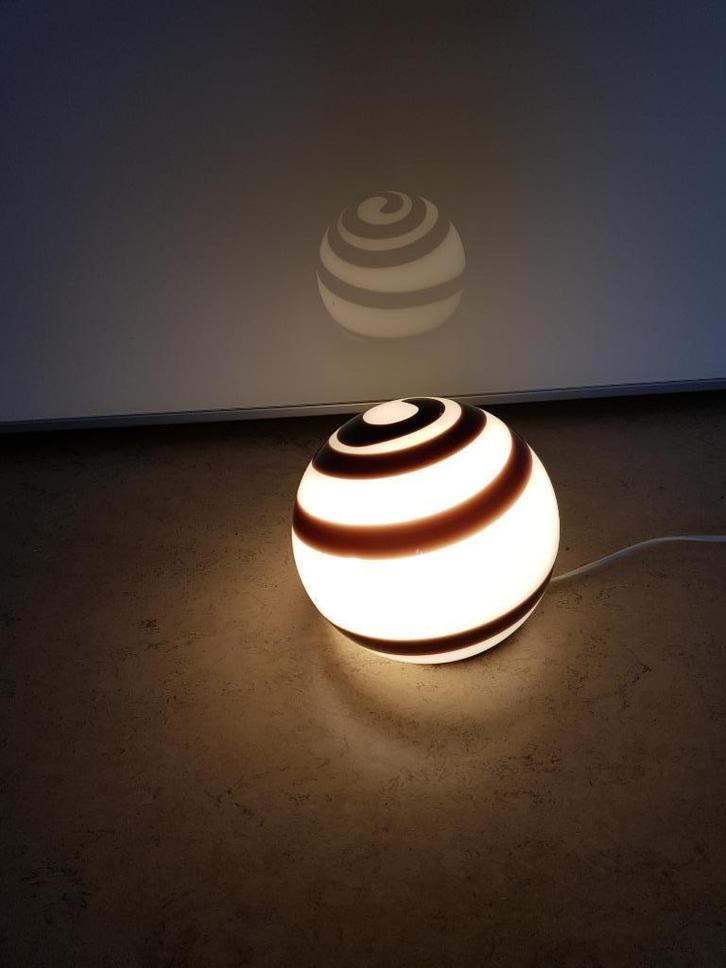 ILU zebra lamp, Huis en Inrichting, Lampen | Tafellampen, Gebruikt, Minder dan 50 cm, Glas, Ophalen