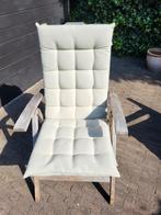 Tuinstoel kussens beige 4x, Tuin en Terras, Tuinstoelen, Ophalen, Zo goed als nieuw