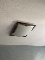 2x Phillips Massive Plafondlampen van rvs/glas, Ophalen, Neutraal, Zo goed als nieuw, Glas
