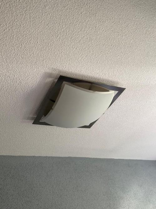 2x Phillips Massive Plafondlampen van rvs/glas, Huis en Inrichting, Lampen | Plafondlampen, Zo goed als nieuw, Glas, Metaal, Ophalen