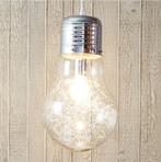 Brilliant Hanglamp Bulb - Chroom 93429/15, Nieuw, Designobject decoratief nostalgische modern, Ophalen of Verzenden, Glas