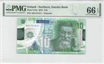 Ireland North 10 Pounds Sterling 2017 Unc PMG 66 EPQ, Ophalen of Verzenden, Overige landen, Los biljet