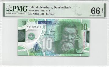 Ireland North 10 Pounds Sterling 2017 Unc PMG 66 EPQ beschikbaar voor biedingen