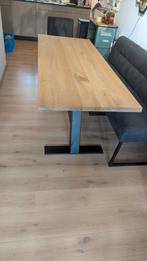 Eikenhouten eettafel op maat 200 x 80 x 76 cm, Huis en Inrichting, Tafels | Eettafels, Ophalen, Eikenhout, 200 cm of meer, 50 tot 100 cm