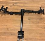 Dubbele Monitor Arm - Bureau beugel 2 beeldschermen, Ophalen, Zo goed als nieuw, In diepte verstelbaar