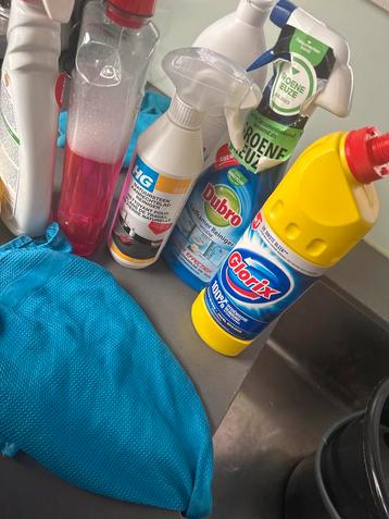 Schoonmaakmiddelen voor een schoon huis beschikbaar voor biedingen