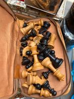 Schaakspel in leren etui, Ophalen of Verzenden