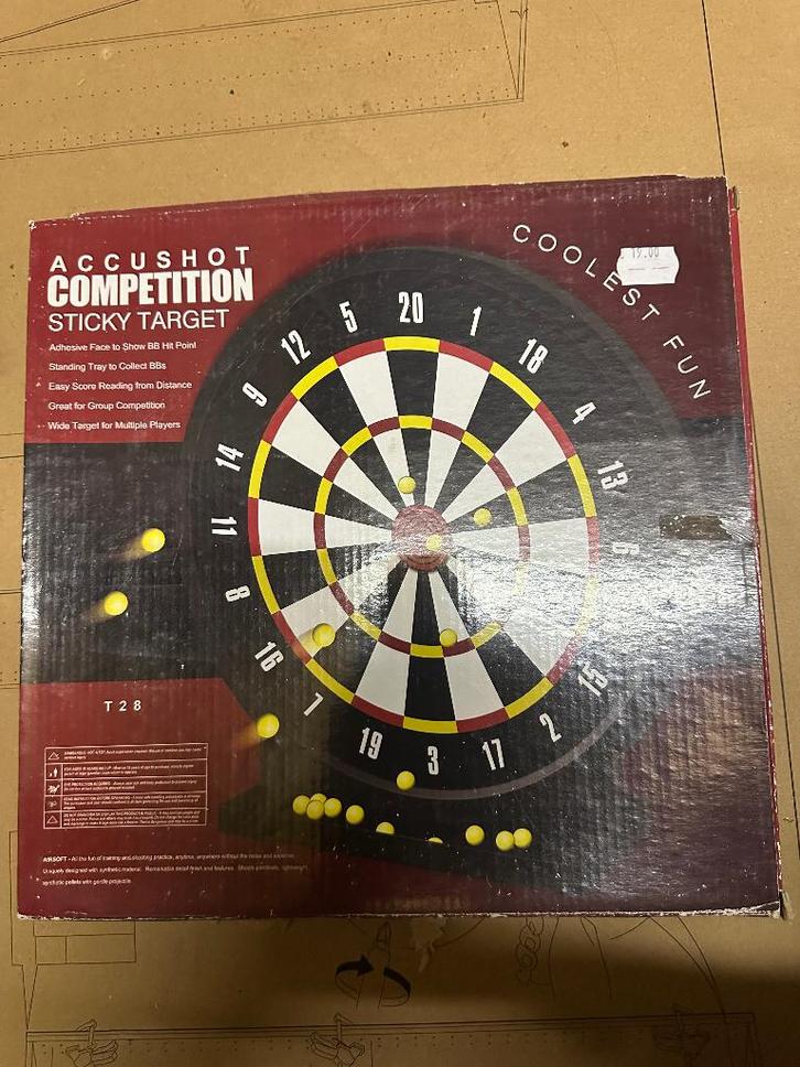Airsoft sticky target dartbord, Hobby en Vrije tijd, Overige Hobby en Vrije tijd, Nieuw, Ophalen