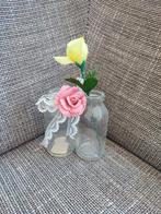 Vaasje met 2 neproosjes, Ophalen, Zo goed als nieuw, Glas, Minder dan 50 cm