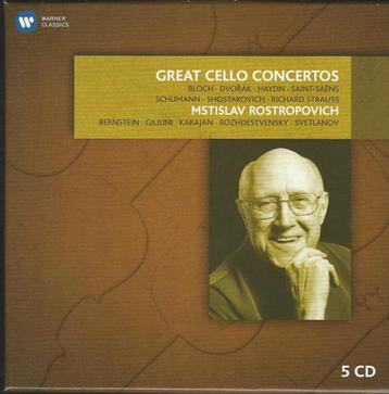Mstislav Rostropovich - Great cello concertos = 5cdBOX=19,99 beschikbaar voor biedingen