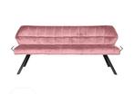 NIEUWE Velvet Bank met Stalen Poten., Ophalen, ., ., Minder dan 75 cm