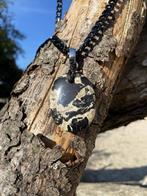 Jaspis (Zilverblad) ketting, Verzenden, Nieuw