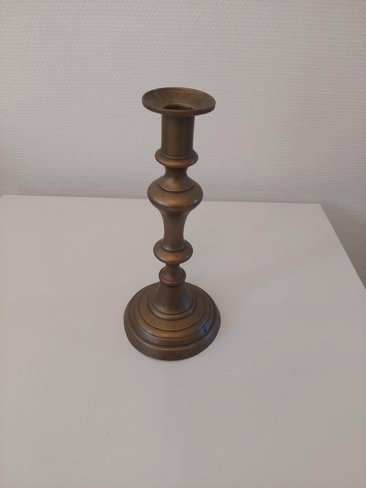Antieke Messing Kaarsenstandaard, Antiek en Kunst, Antiek | Kandelaars, Ophalen