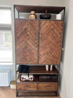 Eleonora Hudson Wandkast - Acaciahout Industrieel, Huis en Inrichting, Kasten | Stellingkasten, Ophalen