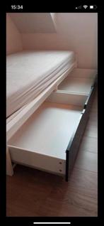 IKEA Flaxa Bed - Eenpersoons met Lades, Huis en Inrichting, Ophalen, 90 cm, Eenpersoons, Wit