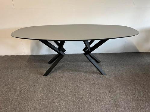 Deens ovale eettafel Forbo Desktop Ash 200x100, Huis en Inrichting, Tafels | Eettafels, Zo goed als nieuw, 100 tot 150 cm, 200 cm of meer