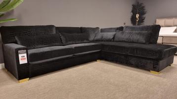 Voorraad actie | Taupe Croco hoekbank lounge | Utrecht beschikbaar voor biedingen