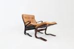 Vintage Kengu cognac leren fauteuil Rybo Rykken, Huis en Inrichting, Fauteuils, Ophalen, Gebruikt, Vintage, 50 tot 75 cm