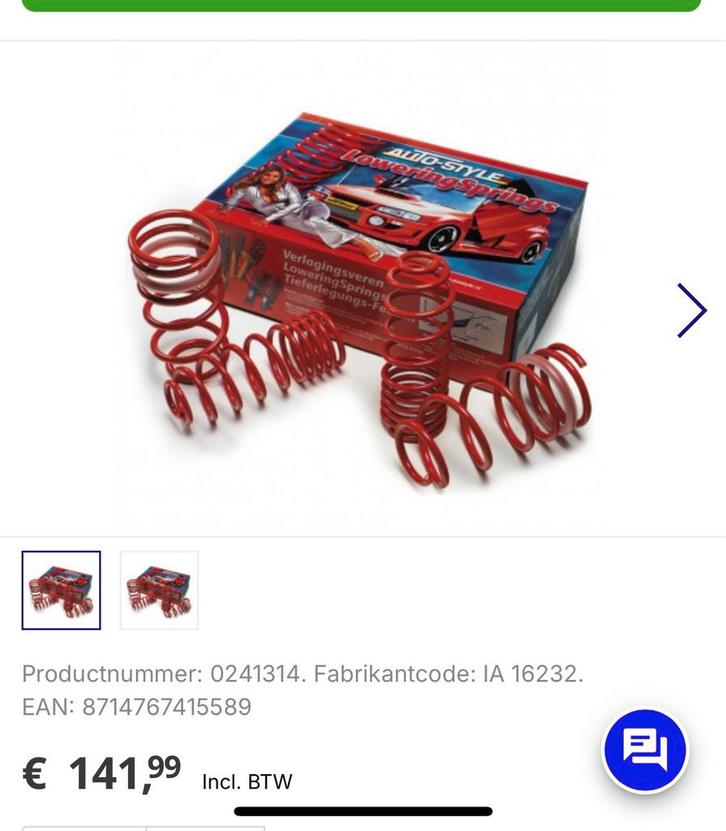 NIEUW!!! Verlagingsveren BMW 1-Serie F20, Auto-onderdelen, Ophanging en Onderstel, BMW, Nieuw, Ophalen