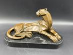 Liggende bronzen panter Art-Deco stijl., Ophalen of Verzenden
