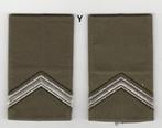 Set rangen epauletten Sergeant (Y) - Cavalerie / Mil Admin, Ophalen of Verzenden, Landmacht, Nederland, Embleem of Badge
